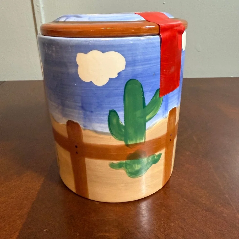Atlantis Casino Resort Spa Reno Ceramic Cookie Jar Lid Southwestern Desert Theme